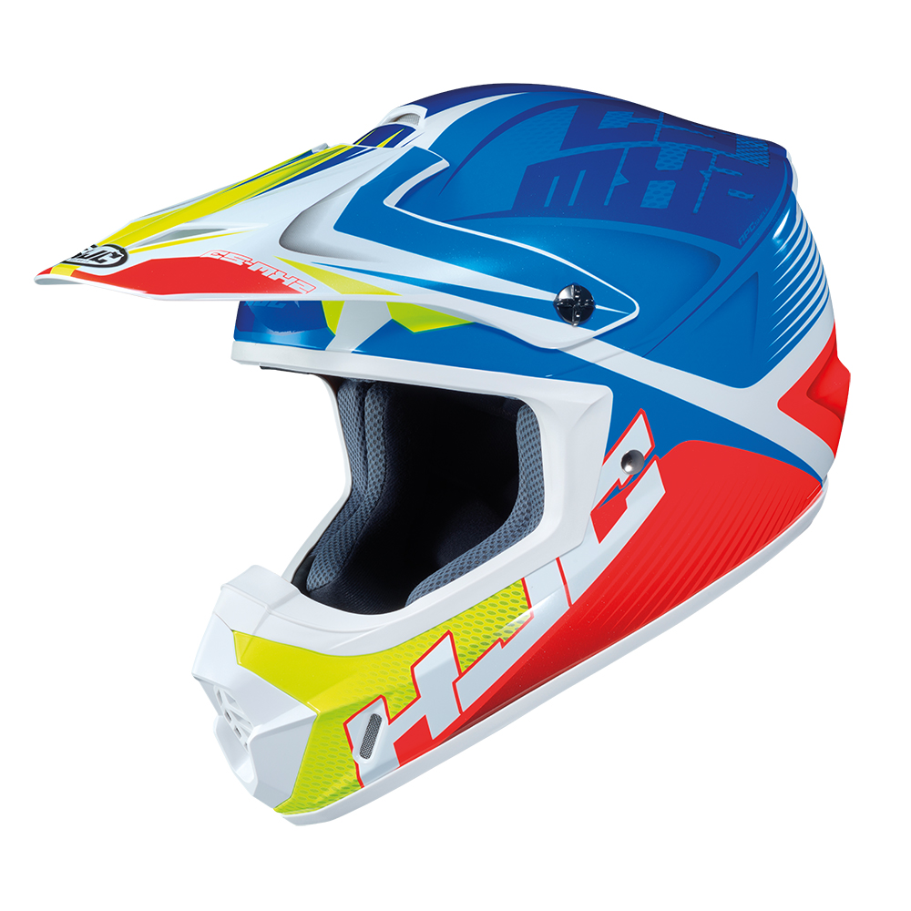 HJC Hjc Cs-Mx Ii Ellusion Mc23 Blue White Fluorescent